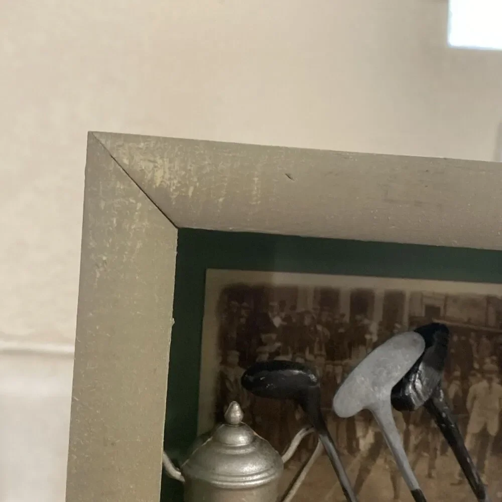 Vintage Golf/Golpher Themed Shadow Box Diorama